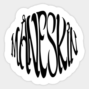 Måneskin Black Text Sticker